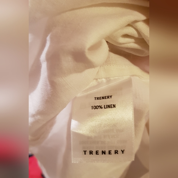 Trenery 100% linen white shirt dress 12 - Picture 7 of 9